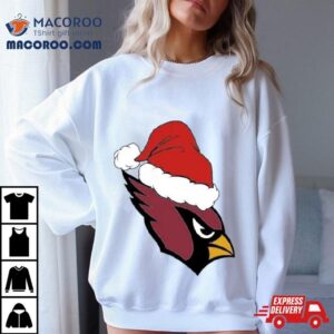 Christmas Holiday Arizona Cardinals Santa Logo Tshirt