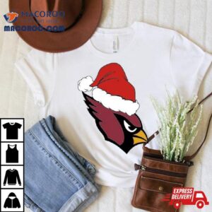 Christmas Holiday Arizona Cardinals Santa Logo Tshirt