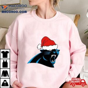 Christmas Holiday Carolina Panthers Santa Logo T Tshirt