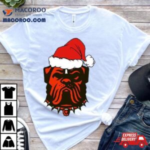 Christmas Holiday Clevland Browns Santa Logo Shirt