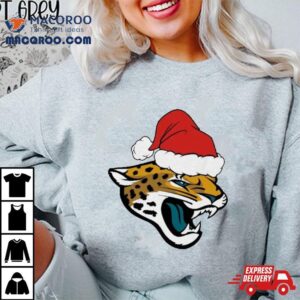 Christmas Holiday Jacksonville Jaguars Santa Logo Tshirt