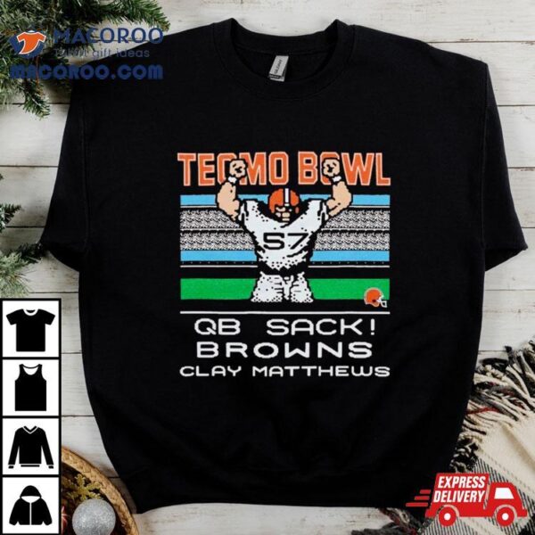 Cleveland Browns Video Game Tecmo Bowl Browns Clay Matthews Shirt