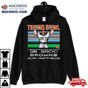 Cleveland Browns Video Game Tecmo Bowl Browns Clay Matthews Tshirt