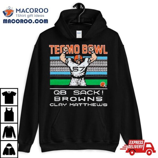 Cleveland Browns Video Game Tecmo Bowl Browns Clay Matthews Shirt