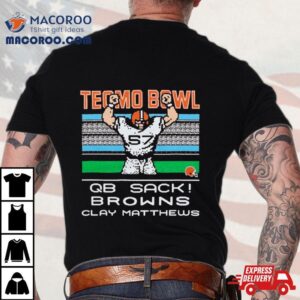 Cleveland Browns Video Game Tecmo Bowl Browns Clay Matthews Tshirt