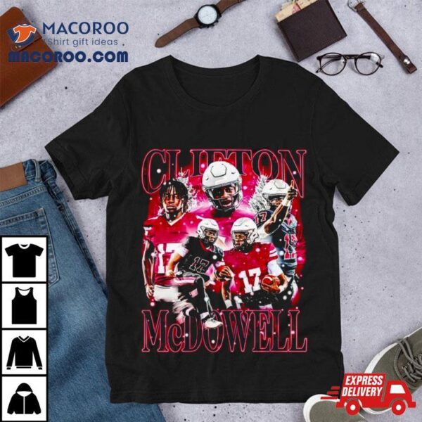 Clifton Mcdowell Montana Grizzlies Football Vintage Poster Shirt