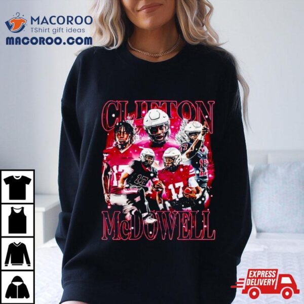 Clifton Mcdowell Montana Grizzlies Football Vintage Poster Shirt