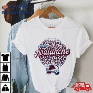 Colorado Avalanche Nhl Personalized Leopard Print Logo Tshirt