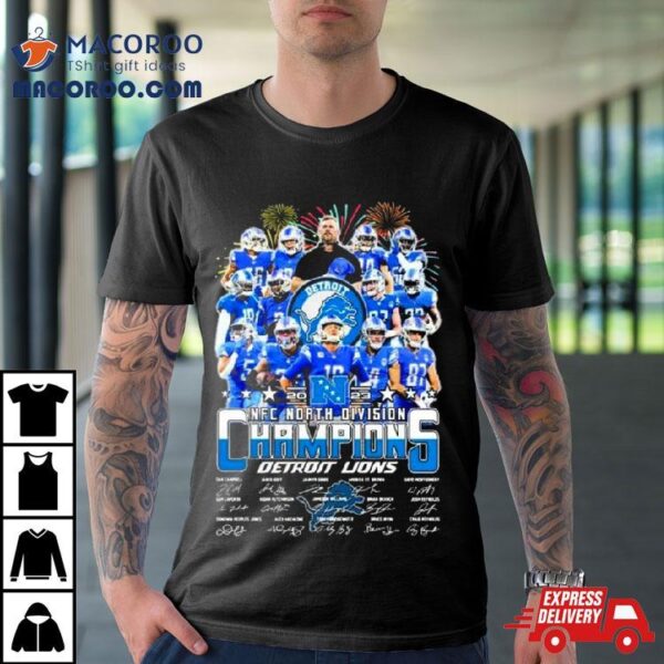 Congrats Lions Teams Nfc North Division Champions 2023 Signatures Shirt