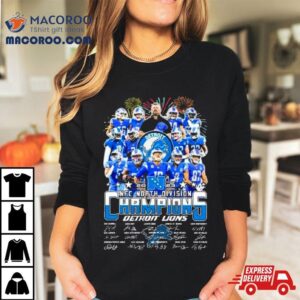 Congrats Lions Teams Nfc North Division Champions Signatures Tshirt