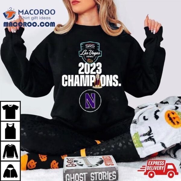 Congratulations Northwestern Football 2023 Srs Distribution Las Vegas Bowl Champions Trophy Shirt