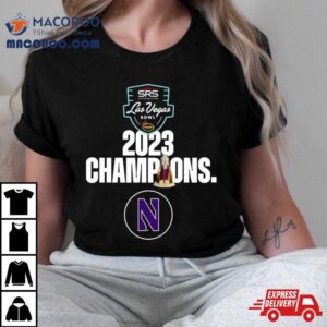 Congratulations Northwestern Football Srs Distribution Las Vegas Bowl Champions Trophy Tshirt