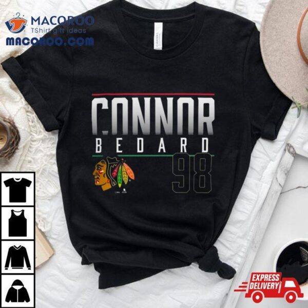 Connor Bedard Chicago Blackhawks #98 Name & Number Shirt