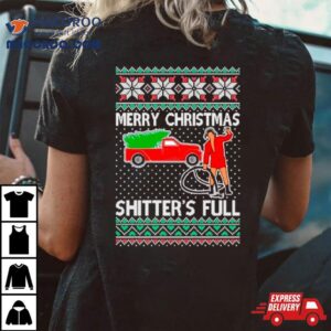 Cousin Eddie Merry Shitter S Full Ugly Christmas Tshirt
