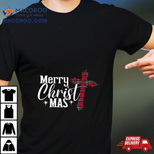 Cross Merry Christmas Christian T Shirt