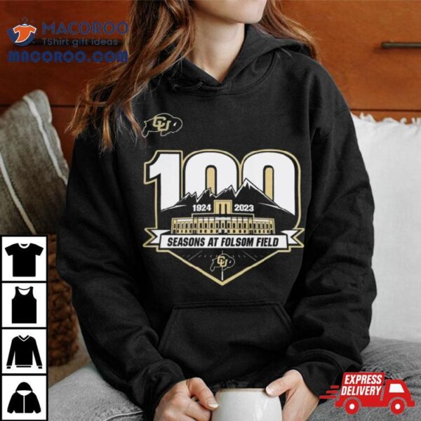 Cu Buffs 100th Anniversary Season At Folsom Field Colorado Buffaloes T Shirt