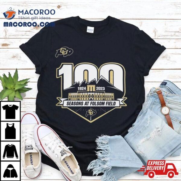 Cu Buffs 100th Anniversary Season At Folsom Field Colorado Buffaloes T Shirt