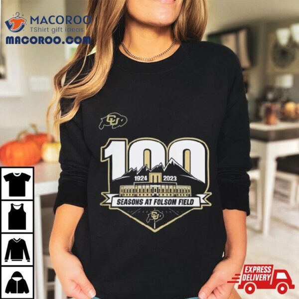 Cu Buffs 100th Anniversary Season At Folsom Field Colorado Buffaloes T Shirt