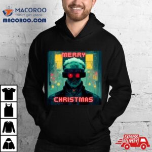 Cyberpunk Santa Claus Merry Christmas Tshirt