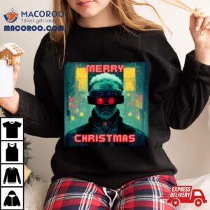 Cyberpunk Santa Claus Merry Christmas Tshirt