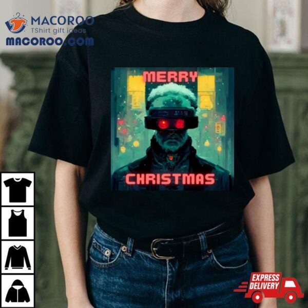 Cyberpunk Santa Claus Merry Christmas Shirt