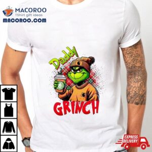 Daddy Grinch Leopard Christmas V Tshirt