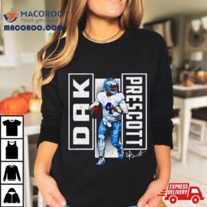 Dak Prescott Dallas Cowboys Verticals Signature Tshirt