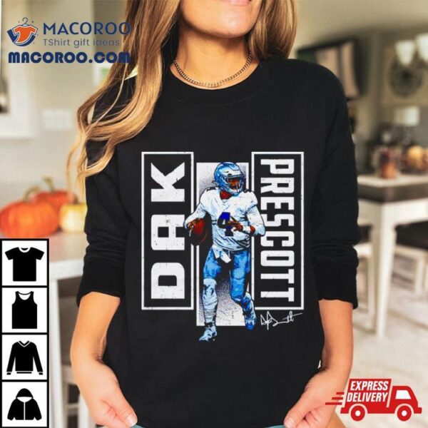 Dak Prescott Dallas Cowboys Verticals Signature Shirt