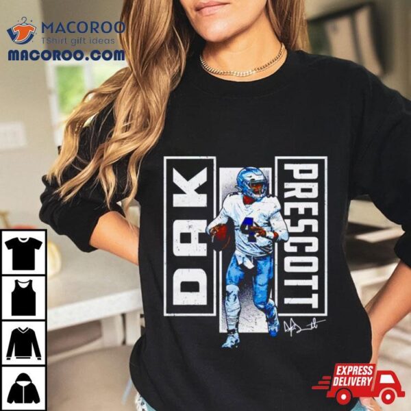 Dak Prescott Dallas Cowboys Verticals Signature Shirt