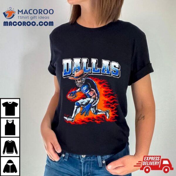 Dallas Cowboys Flaming Skeleton Player Shirt