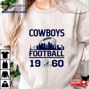 Dallas Cowboys Football Skyline Retro Tshirt