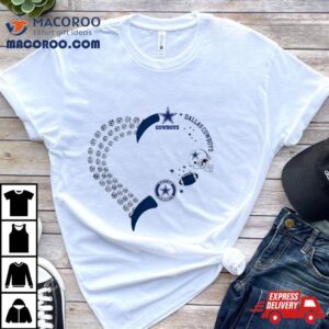 Dallas Cowboys Football Heart Helmet Logo Gift Shirt