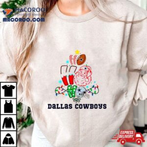 Dallas Cowboys Santa Football Helmet Shirt