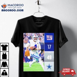 Dallas Cowboys Wins New York Giants Nfl Game Final Score Tshirt