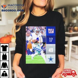 Dallas Cowboys Wins New York Giants Nfl Game Final Score Tshirt