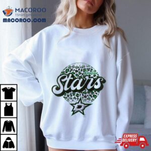 Dallas Stars Nhl Personalized Leopard Print Logo Tshirt