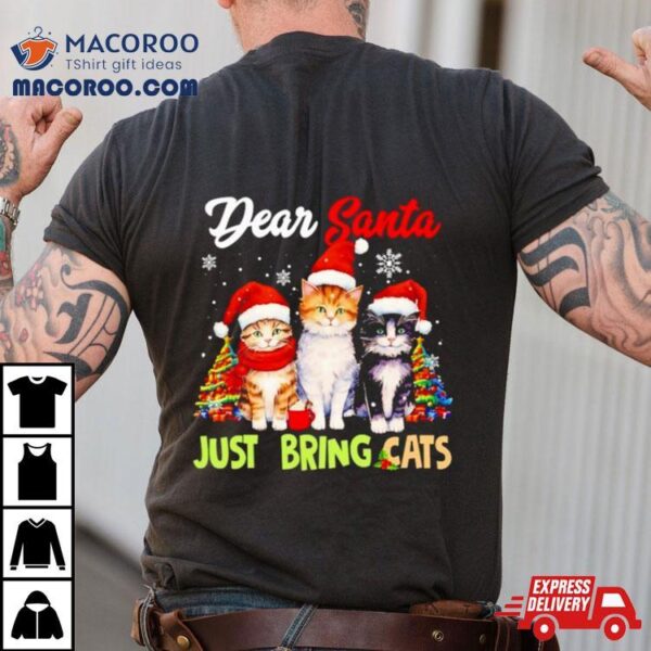 Dear Santa Just Bring Cats Merry Christmas Shirt