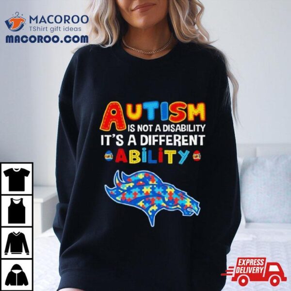 Denver Broncos Autism Is Not A Disability It’s A Different Ability Shirt