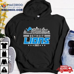 Detroit Lions Skyline Players Name Tshirt