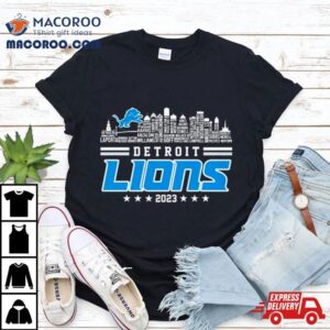 Detroit Lions Skyline Players Name Tshirt