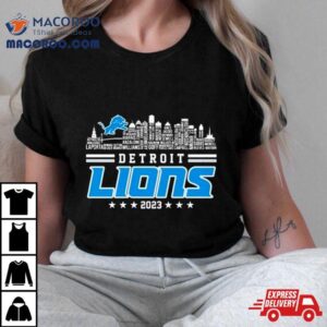 Detroit Lions Skyline Players Name Tshirt