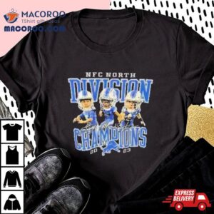 Detroit Lions Caricatures Nfc North Champions Signatures Tshirt