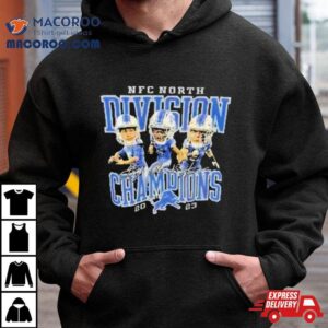 Detroit Lions Caricatures Nfc North Champions Signatures Tshirt