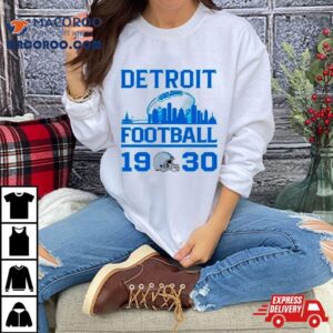 Detroit Lions Football Skyline Retro Tshirt