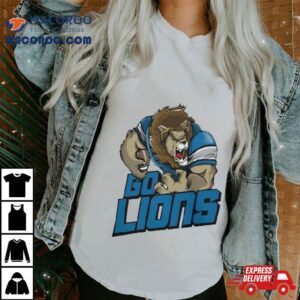 Detroit Lions Football Go Lions Mascot Tshirt