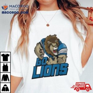 Detroit Lions Football Go Lions Mascot Tshirt