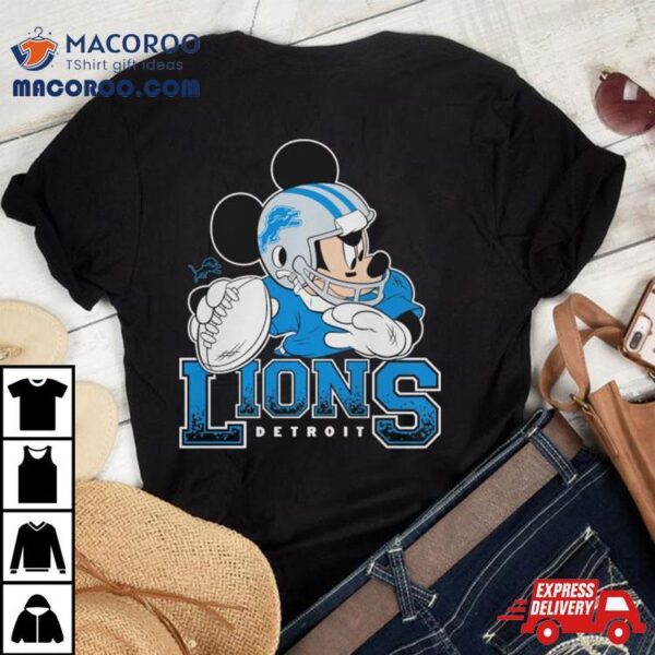 Detroit Lions Junk Food Scarlet Disney Mickey Qb T Shirt