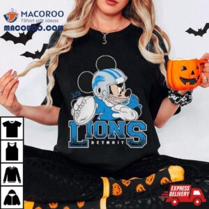 Detroit Lions Junk Food Scarlet Disney Mickey Qb Tshirt