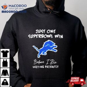 Detroit Lions Just One Super Bowl Win Before I Die Waiting Patiently Tshirt