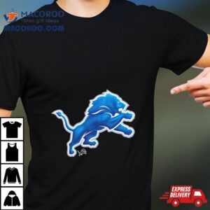 Detroit Lions Midnight Mascot Retro T Shirt